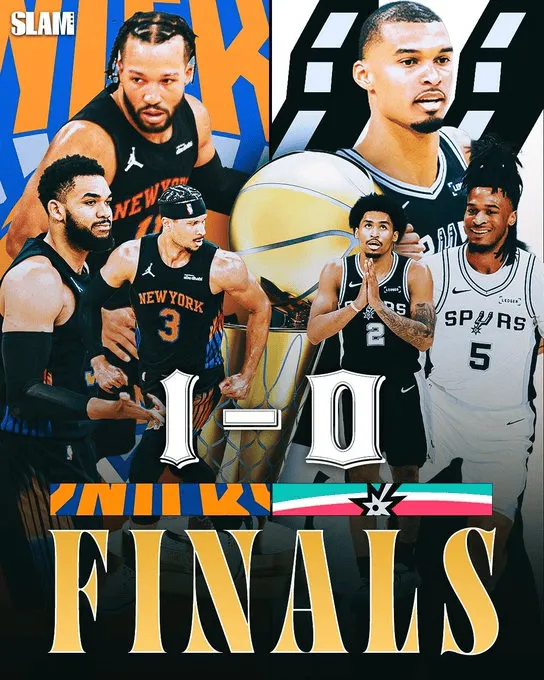 先声夺人！SLAM官方晒海报祝贺尼克斯大比分1-0领先马刺